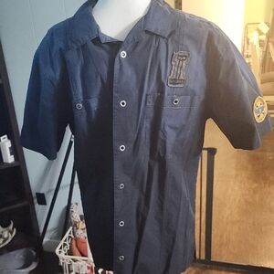 Harley-Davidson Kids Navy Button Down Shirt with Patches